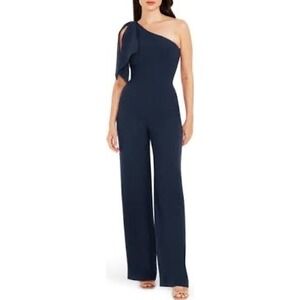 dress the population sam jumpsuit Dress the Population Sam Ruched Jumpsuit in Black M